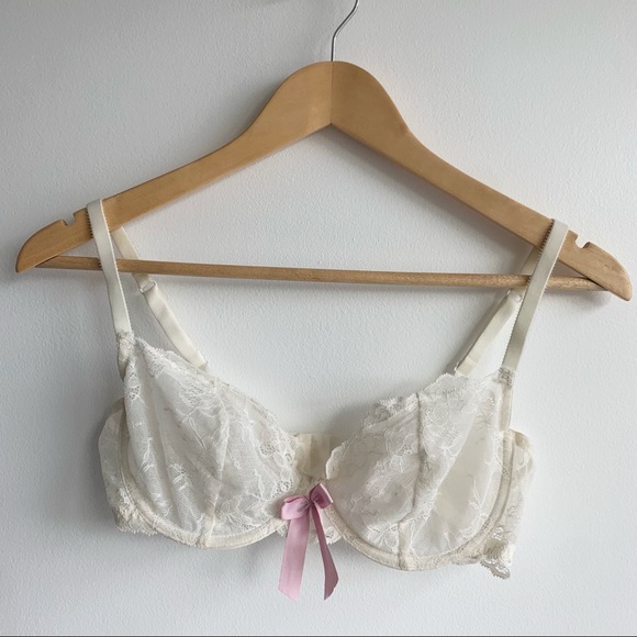 La Senza Cream Lace Bra 34D